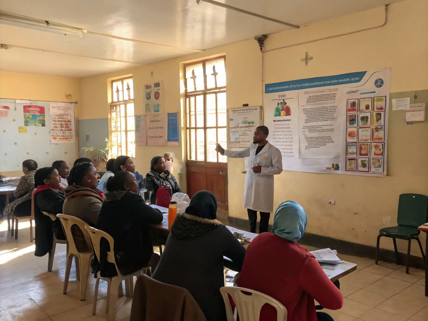 A photograph showcasing participants engaged in a health workshop at CASCI, focusing on preventive care and overall well-being.