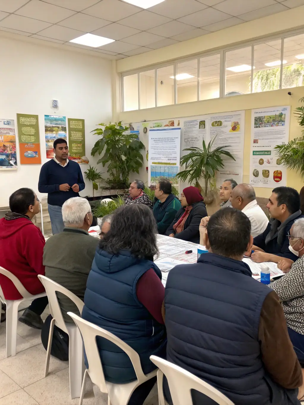 A dynamic shot of participants engaged in a CASCI health workshop, emphasizing the organization's dedication to promoting health and well-being within the community.